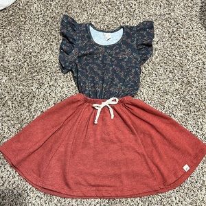 Lulu and Roo Freedom Floral and Cherry Flutter Dress- Size 5T